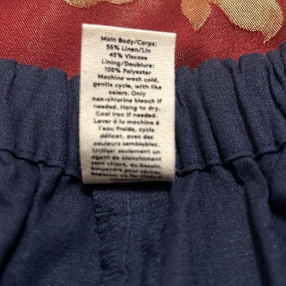 Open Edit Navy Blue Linen Blend Pants NWOT Size XS - Picture 16 of 16